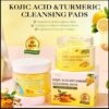 Open jar of kojic acid turmeric cleansing pads